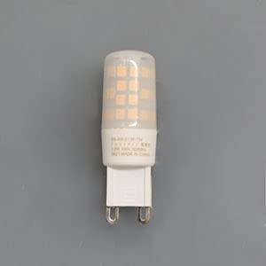 東京メタル工業（株） LEDランプ G9-4W-013F-TM フロスト入力電圧AC100V　消費電力3.8W口金G9 全光束480lm電球色　色温度3000K　ガラス　フロスト寿命25000時間　PSE取得密閉器具、断熱材施工器具には使用...