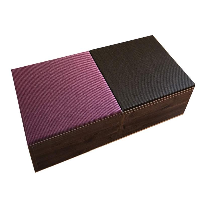 アルファタカバ 畳ユニット 収納 ボックス(高さ40cmハイタイプ)60cm×120cm ブラック・ワイン ブラック・ブラウンワイン