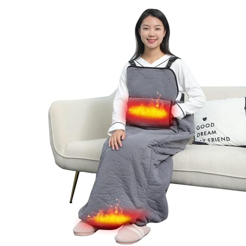 「ストラップスカート型タイプ」 MACOLAUDER ホット足入れヒーター PSE METI 着たまま歩き可 35℃～60℃ 0.5～8時間タイマー 正面発熱 電気 ハンド フット ウォーマー 繰り返し使える 家庭用 オフ