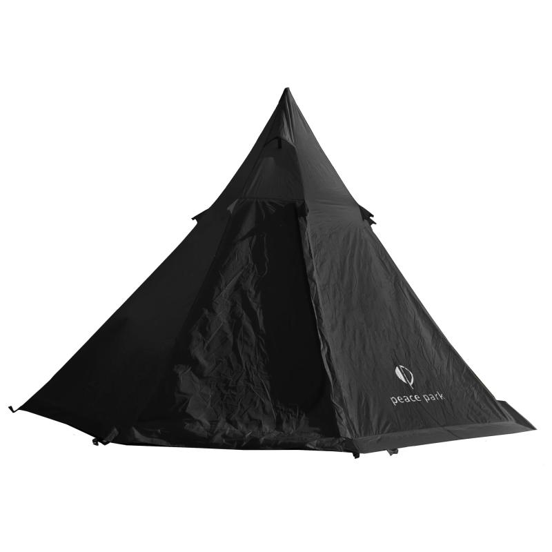 【訳あり品】[peace park] ティピーテント ノーマルモデル 2人～用 (03.ブラック)