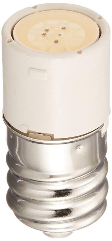 マルヤス電業 MHGシリーズパイロットライト付属LED電球、定格：AC/DC 15V、橙色（ハイブライトエコノミータイプ）、LE12-15O取付口：E12（エジソン形）トランス付（AC100～110V, AC200～220V）タイプ用レンズ...