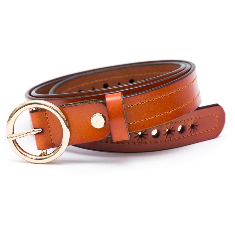[AIYI&JP] Genuine Leather Belt Women's Leather Belt Cowhide Floral Pattern Leather Belt