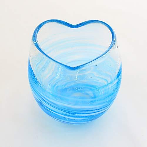 Rakuten - 冷茶グラス コップ カップ 琉球 ガラス グラス ほたる石 蛍入り (LOVE&STARハートグラス)