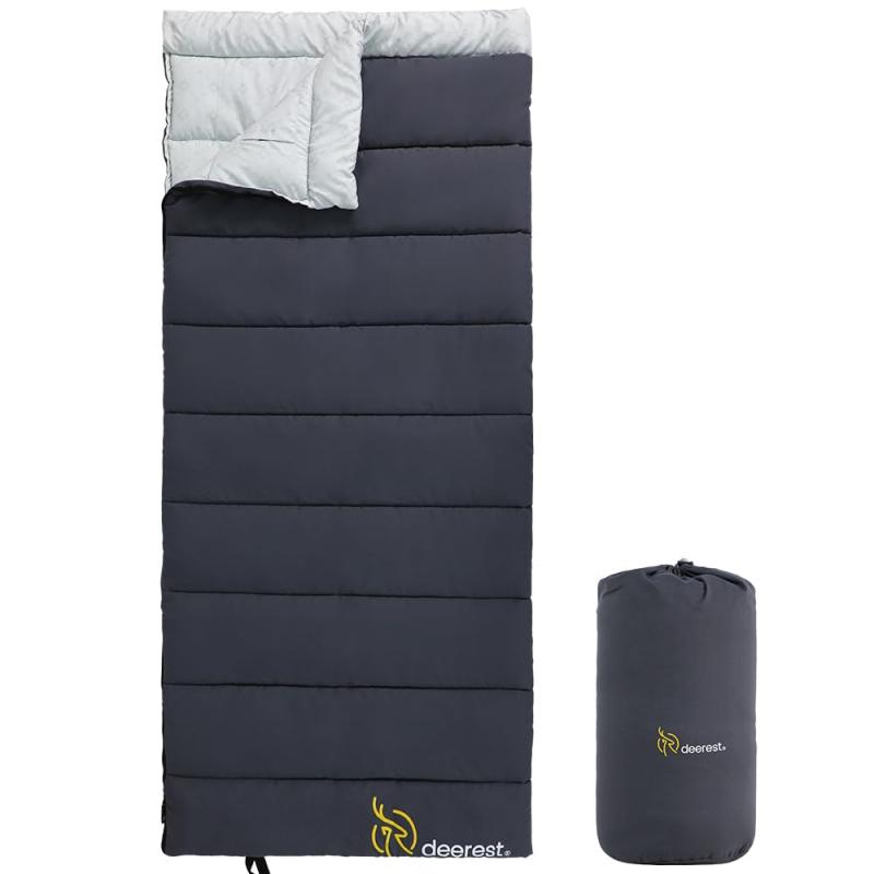 deerest封筒型寝袋MELLOW800g 1200g 1600g化繊コットン対応温度11℃~-14℃EASY GO series快眠スリーピングバッグアンチピンチジッパーキャノピーキャンプ/アウトドア車中泊防災シュラフ