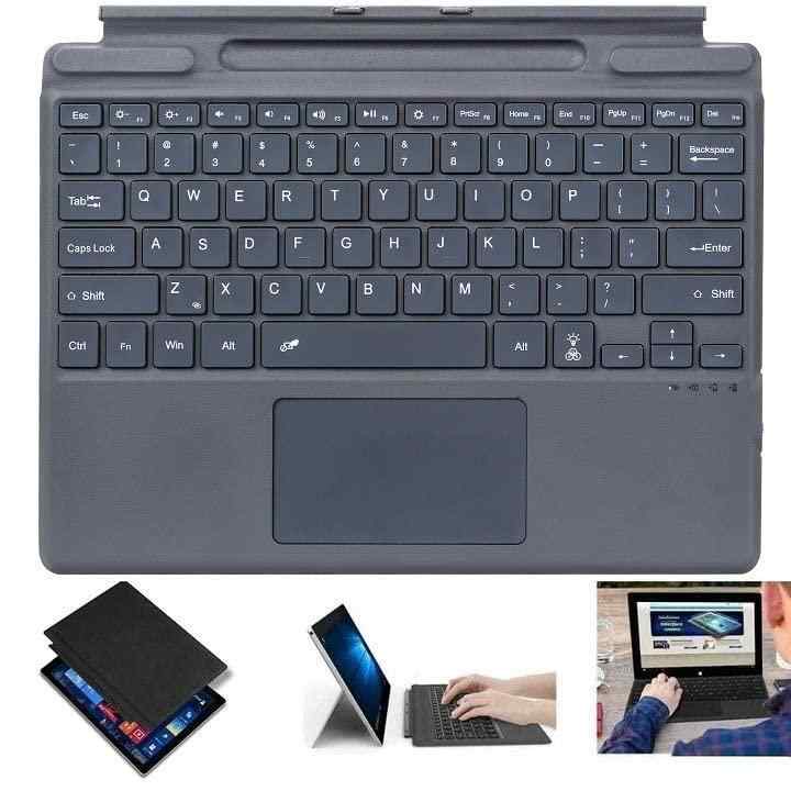 「WASHODO」 Surface pro x/8 bluetooth キーボード 7色 LED発光式 取付簡単 無線式 バッテリー内蔵 usb充電式 静音 ワイヤレスキーボード 90日品質