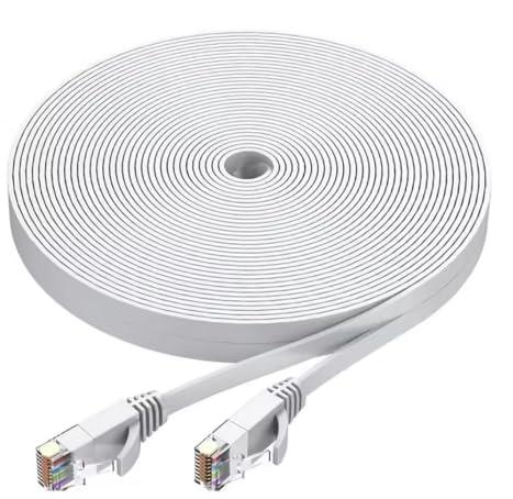Rakuten - CAT6イーサネットケーブル LANネットワークコード 薄有線ランケーブル ホワイト
