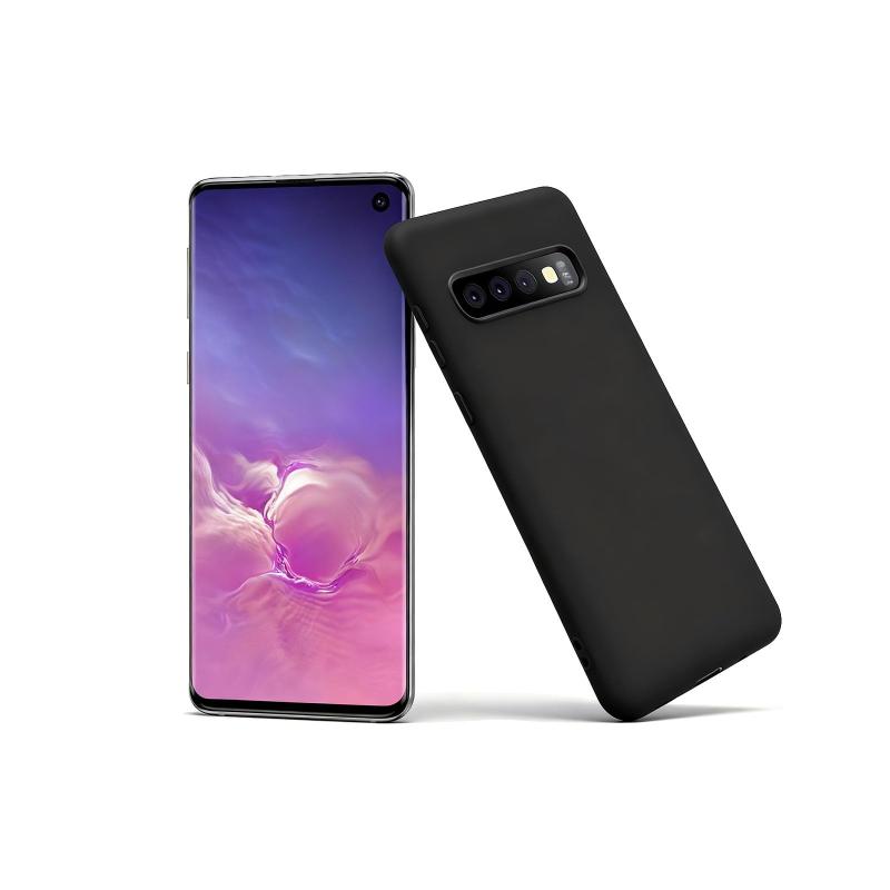 対応 galaxy S10 Plus ケース - 耐衝撃 滑り止め SCV42 SC-04L SC-05L マット ブラックソフト TPU ンスマホ ギャラクシS10 Plus カバー