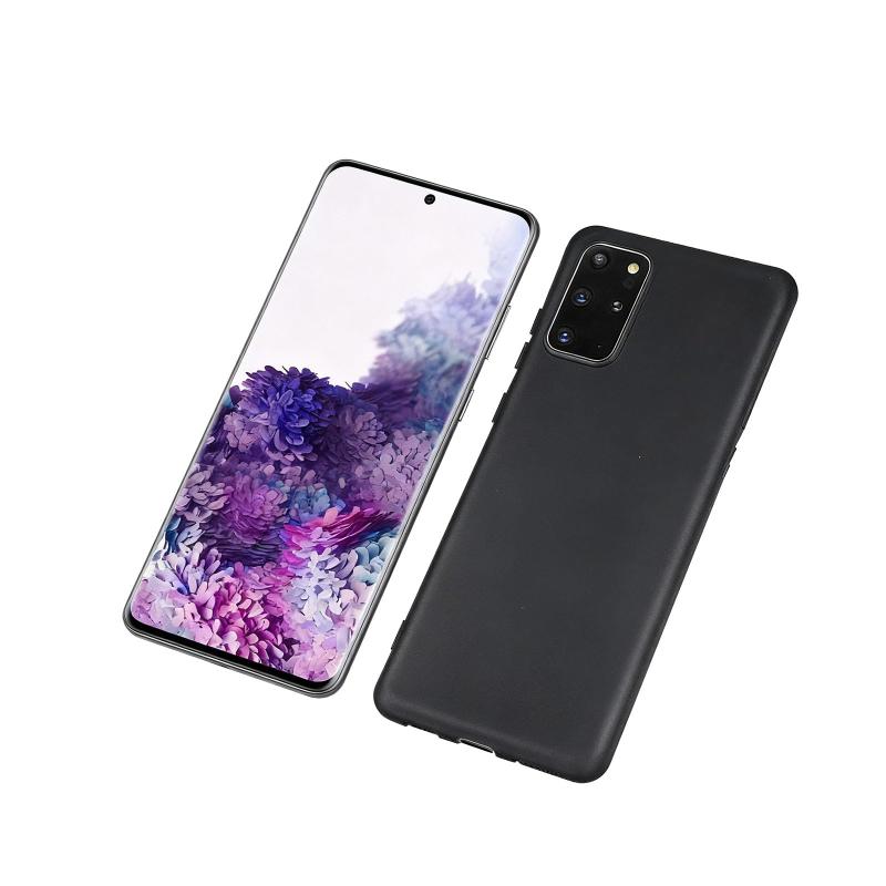 乐天商城 - 対応 Galaxy S20 Plus ケース - 耐衝撃 滑り止め SC-52A SCG02 マット ブラックソフト TPU スマホ Galaxy S20 Plus カバー