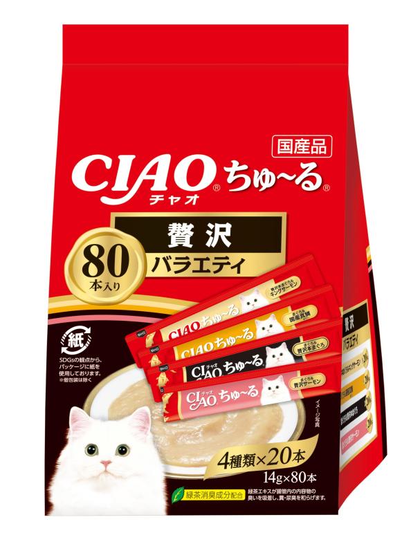 チャオ (CIAO) ちゅ~る 贅沢バラエティ 80本 猫用おやつ