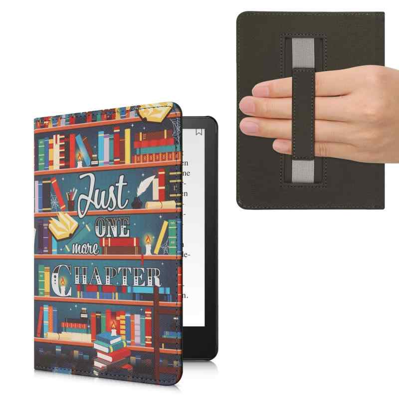 kwmobile カバー Kindle Paperwhite 11. Generation 2021対応 ケース - 電子書籍リーダー 手帳型 耐衝撃 PUレザー Just one more chapterデザイン