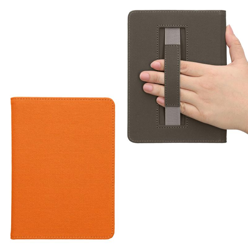 kwmobile カバー Kindle Paperwhite 11. Generation 2021対応 ケース - 電子書籍リーダー 手帳型 耐衝撃 キャンバス 紺色