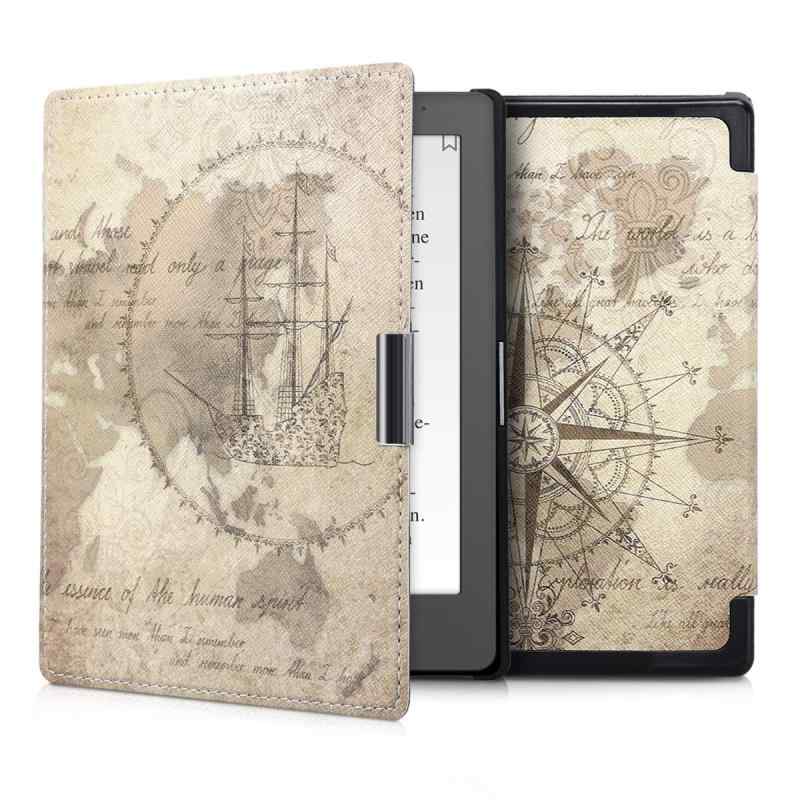 kwmobile カバー Kobo Aura Edition 1対応 ケース - 電子書籍リーダー オートスリープ PUレザー マルチカラー/緑色/青色