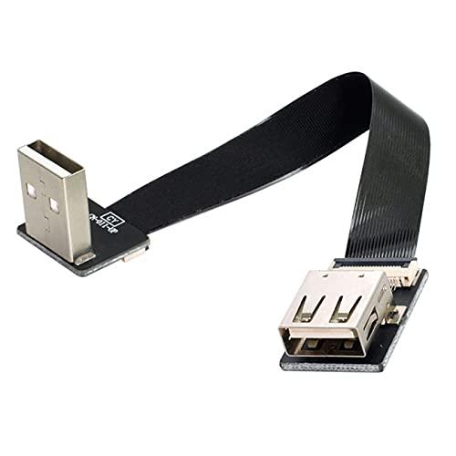 GRATIQUE MIEIのNFHK アップアングルUSB 2.0 Type-A オスからメス 拡張データフラットスリムFPCケーブル FPV & ディスク & スキャナー & プリンター用 100cm｜アングル3