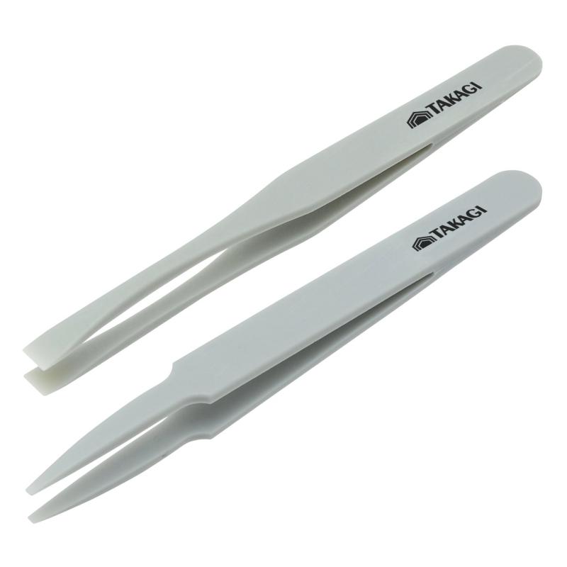 高儀(Takagi) ファイバーピンセット 2本組 完全非磁性 グラスファイバー入樹脂 絶縁性 TZ-70