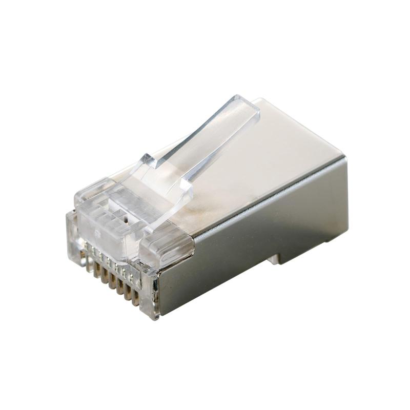 Rakuten - エレコム RJ45 中継コネクタ Cat5e LANケーブル アダプタ 単線・ヨリ線 両対応 STP仕様 10個入り シルバー LD-SRJ45T10V2
