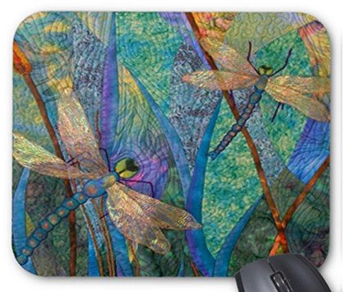 カラフルなトンボのイラストのマウスパッド：フォトパッド（ 世界の昆虫シリーズ ） [並行輸入品]
