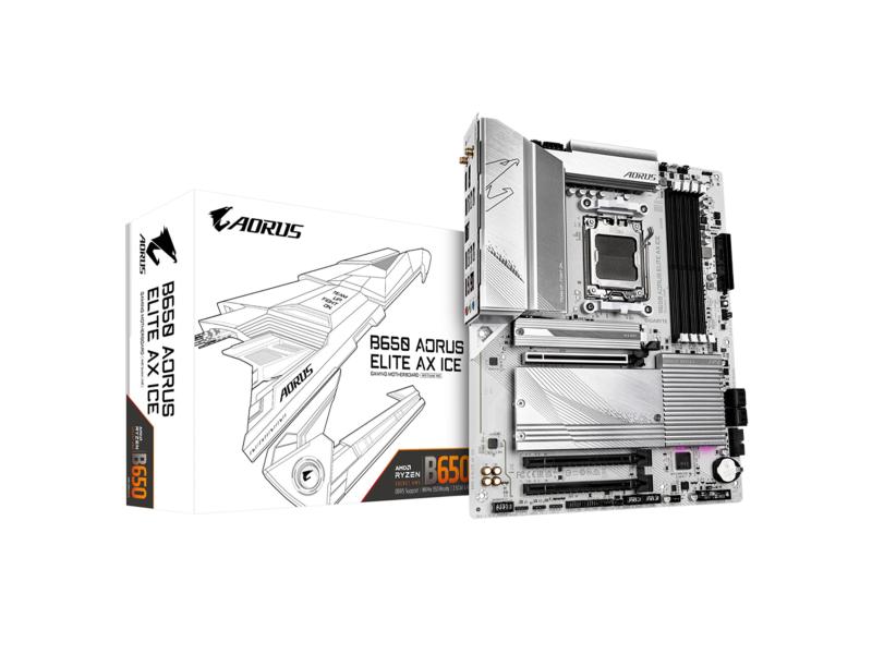 GIGABYTE B650 AORUS ELITE AX ICE AMD Ryzen 7000シリーズ対応 Socket AM5 DDR5 ホワイトカラー ATX マザーボード B650 A ELITE AX ICE MB6453