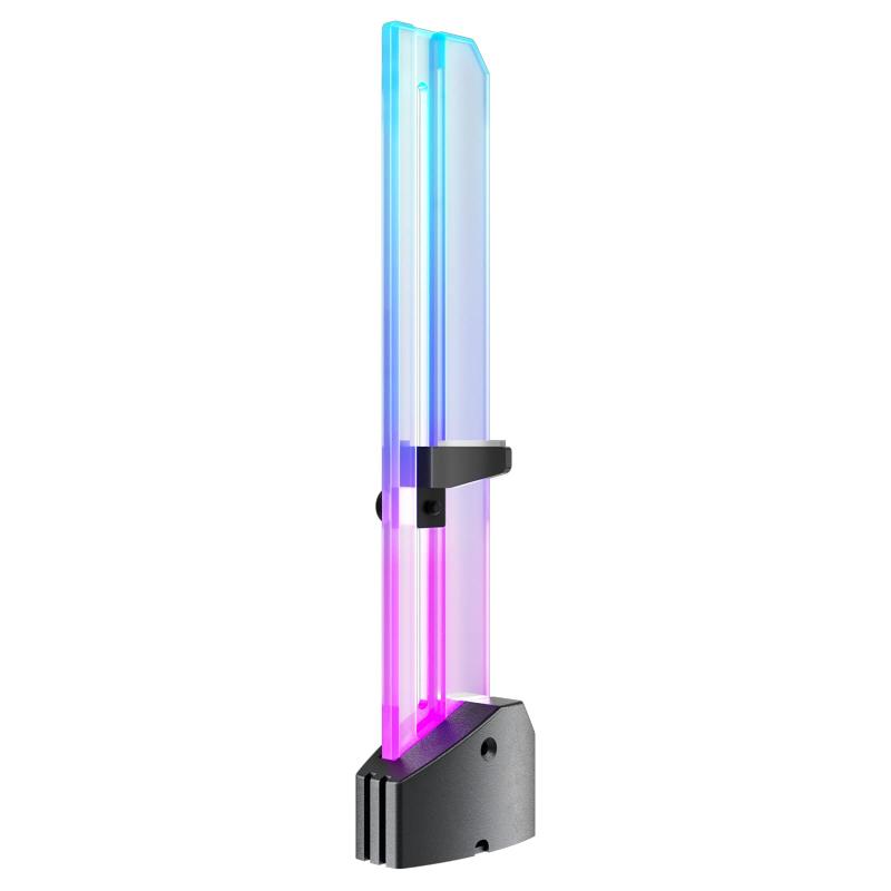 Novonest GPUブラケット グラフィックボード 汎用ビデオカードホルダー5V 3PIN ARGB LEDライト同期 グラボ 支え GPUブレースサポート グラフィックカードを固定する DIY 調整可能 GPU支える AURA Sync対