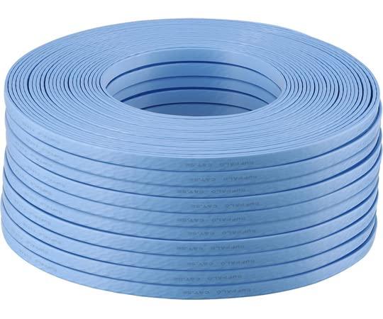 Rakuten - BUFFALO 【期間特価】2025年9月30日まで ツメの折れないLANケーブル Cat5e フラット100m ブルー BL5EF1000BL