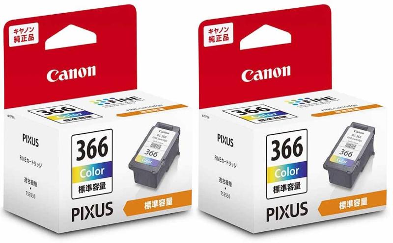 CANON FINEカートリッジ BC-366 3色カラー 標準容量 2本セット 4991C001