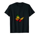 レゲエ バタフライ ラスタ ピース ジャマイカ プライド ラスタファリ ルーツ Tシャツ