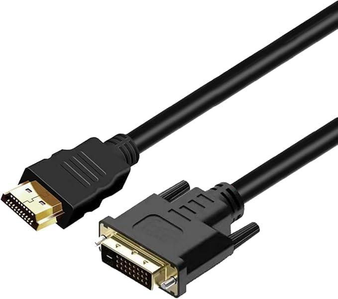 HDMI 変換 ケーブル HDMI DVI24+1 変換ケーブル プラグアンドプレイ 双方向転送 1080P 60Hz 1.5m ブラック 互換ノートパソコン テレビ ディスプレイ プロジェクタ DVDなど (1本, 1m)