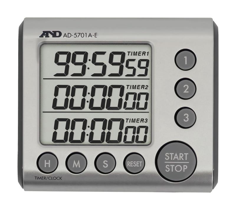A&amp;D 3チャンネル100時間タイマー AD-5701A-E トリプル 時間管理
