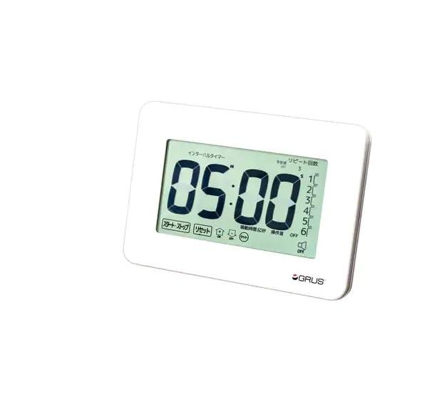 Scales - GRUS(グルス) 置き時計 大画面・大音量タイマー ホワイト GRS203
