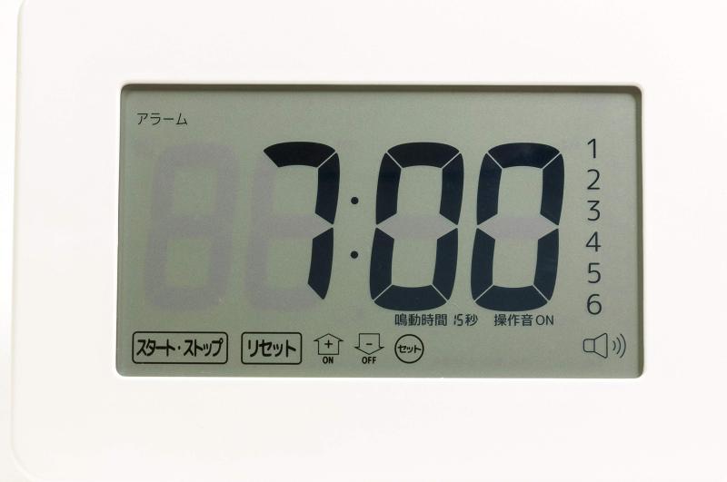 GRUS(グルス) 置き時計 大画面・大音量タイマー ホワイト GRS203 3