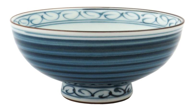 波佐見焼 地紋山水 飯碗 お茶碗 大 電子レンジ 食洗機可 日本製