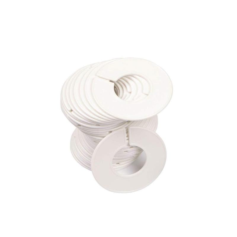 NUOLUX 10個セット 服のサイズ仕切り 丸型プラスチック製 収納用ラベル付き 洋服整理 クロー用 ハンガーサイズ識別 家庭用