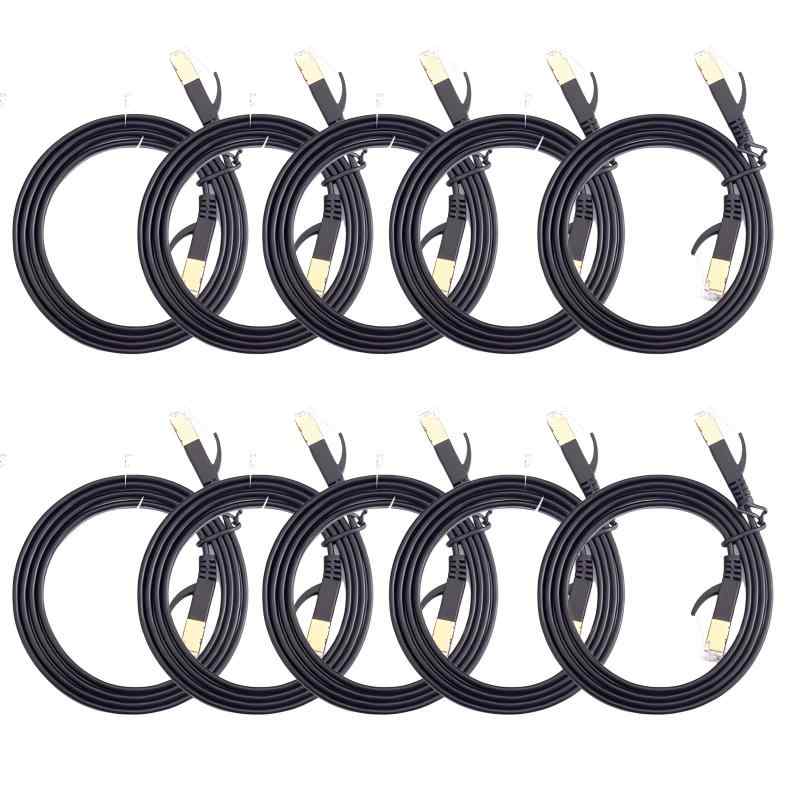 LANケーブル 10本 セット CAT7 フラッ�