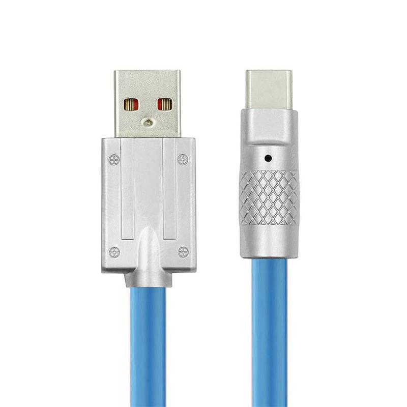 NFHK USB-C液体のシリコーンの超柔らかい120W力USB2.0データケーブルはラップトップのタブレットの電話のための速い充満をする。