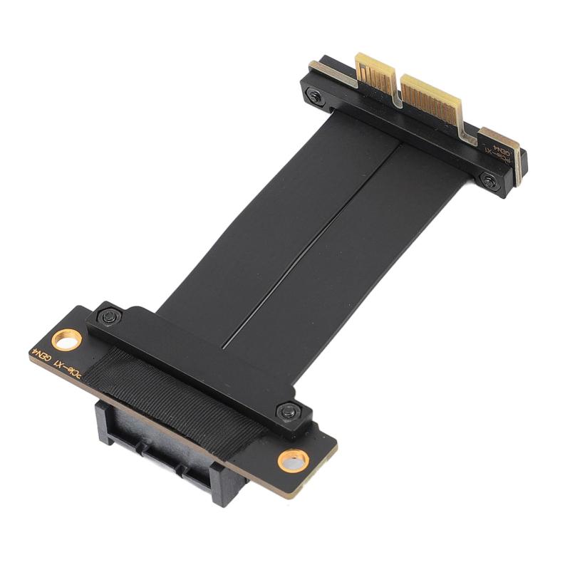 PCIe 4.0 X1 ライザー ケーブル、デュアル 90 度直角、オス - メス延長ケーブル、PCIe 4.0 X1 延長ケーブル高速 PCI Express Gen 4.0 X1 ライザー エクステンダー