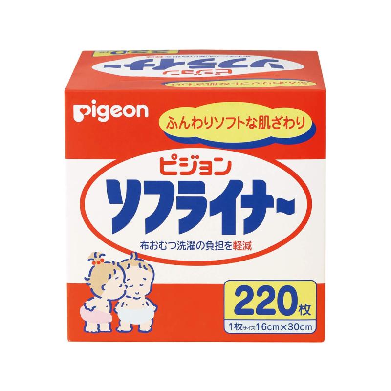 PIGEON ピジョン ソフライナー 220枚入[本体サイズ] 16.8×16.5×17.5cmふんわりソフトな肌ざわり[製造国] 日本[商品サイズ] 1枚サイズ:16cm×30cm