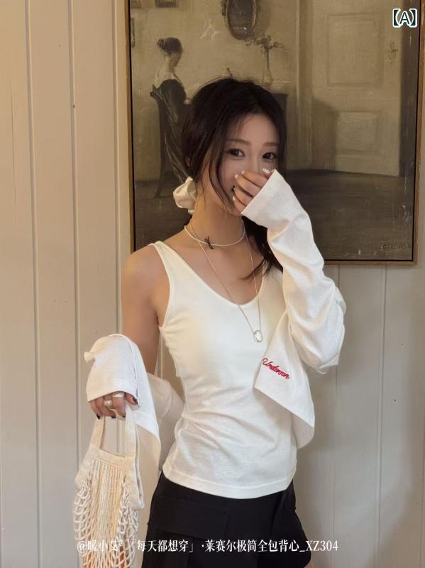 ・カテゴリ: 背心款・スタイル: 纯欲风、性感辣妹、私服名媛・フィット感: 修身型・着丈: 短款(40cm<衣长≤50cm）・柄: 纯色・ネックライン: 吊带、美背・素材: 粘胶纤维、氨纶・カラー展開: 纯洁白、金典黒、可颂咖、桃夭粉・サイズ展開: 均码（40-70kg）・対象: 成人（女性）・特徴: 蕾丝、带胸垫一体杯、可外穿、不含钢圈、中弹・肩紐仕様: 不可拆卸、双根式