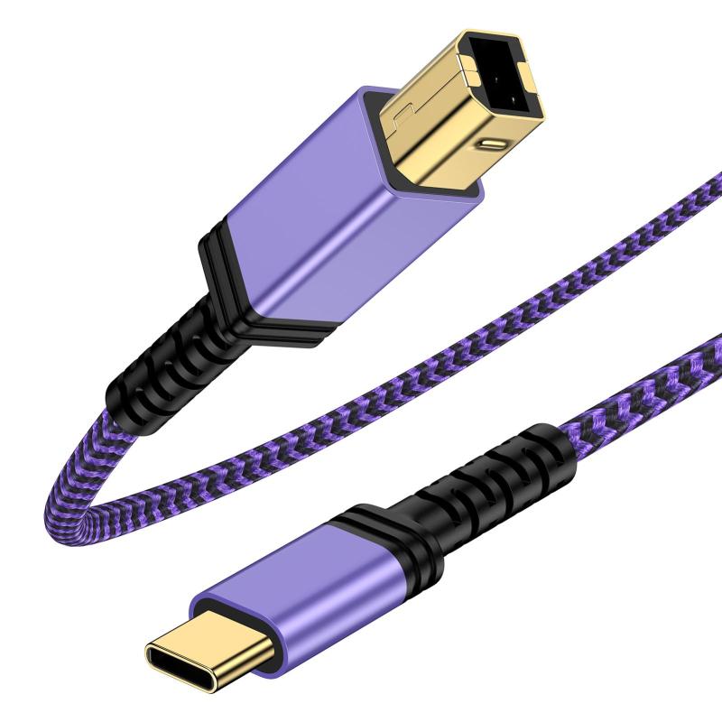 USB B to C プリンターケーブル USBケーブル Type-C to Type-B ケーブル 高耐久性 オーディオDAC ミキサー MIDIキーボード 電子ピアノ DJコントローラ プリンター ス キャナー FAXマシンなどに適用 1M
