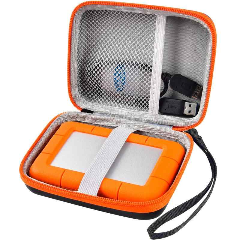 LaCie Rugged Mini 1TB/ 2TB/ 4TB/ 5TB 外付けハードドライブ ポータブルHDD、MacおよびPCコンピューター用ハードドライブ&USB 3.0 2.0ケーブルSDカード用ストレージホルダー(ボックスのみ)