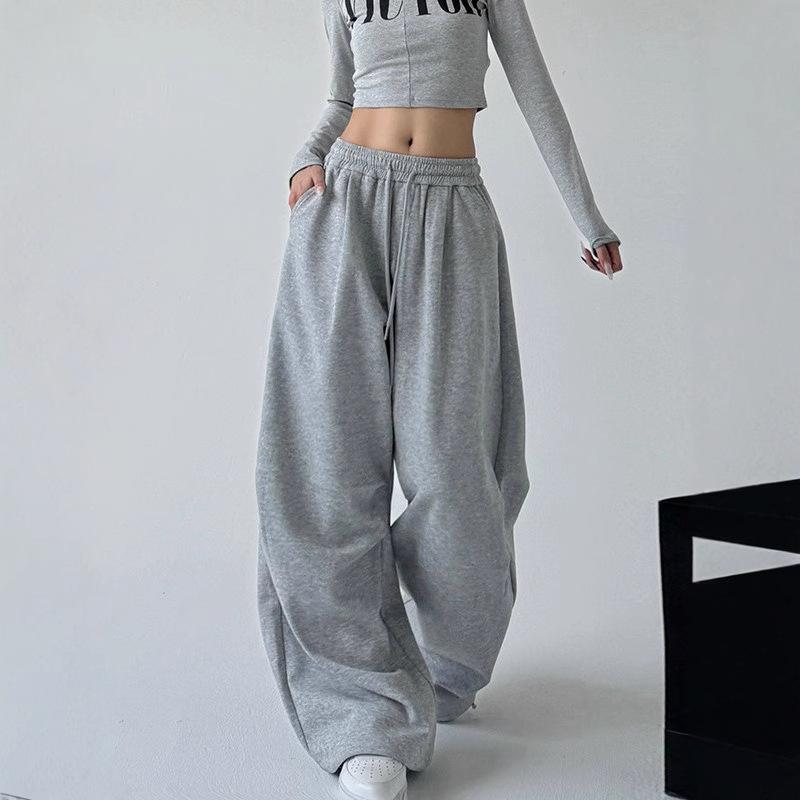 ・生地: 綿、ポリエステル・スタイル: カジュアル、ストリート、ワークパンツ・パンツタイプ: ストレート・パンツ丈: ロング・ウエスト: ゴムウエスト・厚さ: 普通・カラー展開: グレー、ブラック・サイズ展開: S、M、L、XL、XXL・生地の割合: ポリエステル70%以上80%未満、ポリエステル30%以下・伸縮性: なし・対象: レディース・カテゴリ: カジュアルパンツ・加工: 形態安定加工