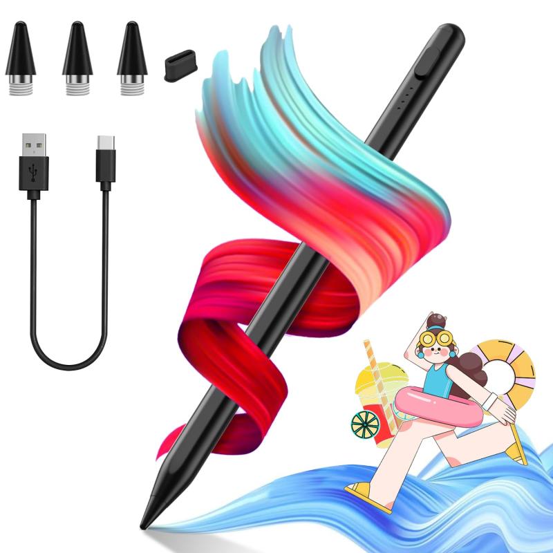 タッチペン 【i-Pad用ペン急速充電】 2026業界新登場 スタイラスペン 超高精度 極細 i-Pad専用 pencil 互換ペン 誤ON/OFF防止/電量表示/磁気吸着/パ-ムリジ エクショ 軽量 耐摩 2018年以降iPad/Pro/air/min