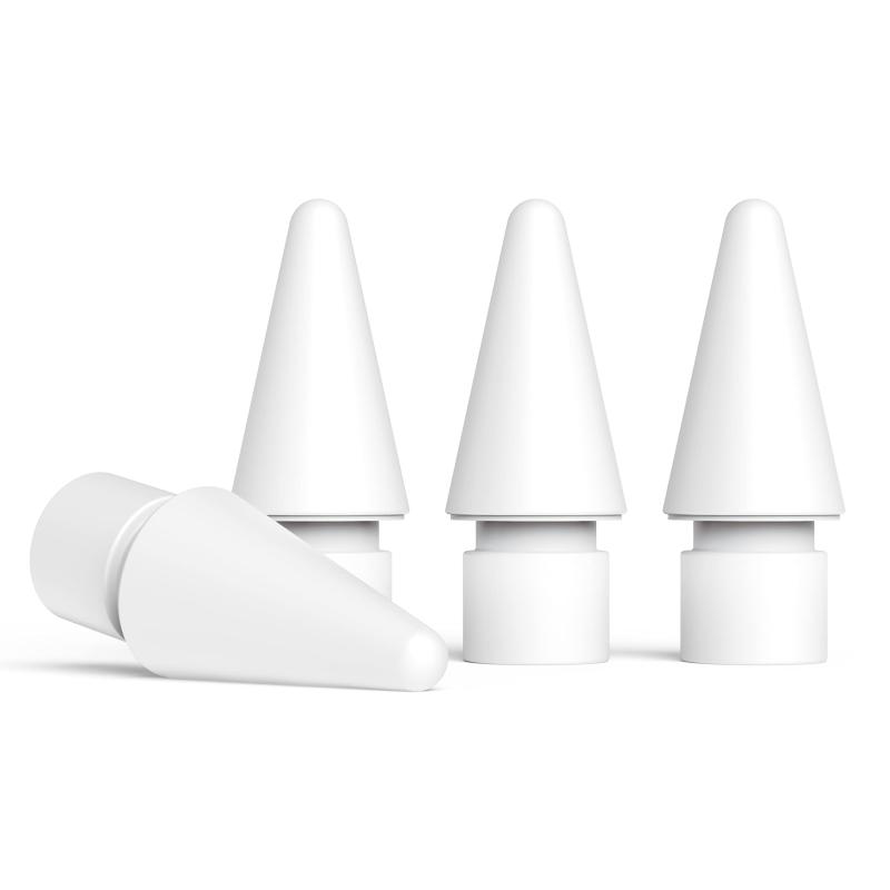 【elago】 Apple Pencil 第2世代 / 第1世代 対応 ペン先 替え芯 4個 セット ノーマル タイプ POM 素材 書きやすい 高摩擦 滑らない 交換用 ペン先セット [ ApplePencil アップルペンシル 第二世代 第一世