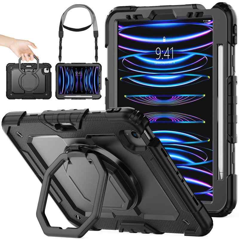SEYMAC Stock iPad専用 ケース 耐衝撃 リングハンドル ペン収納