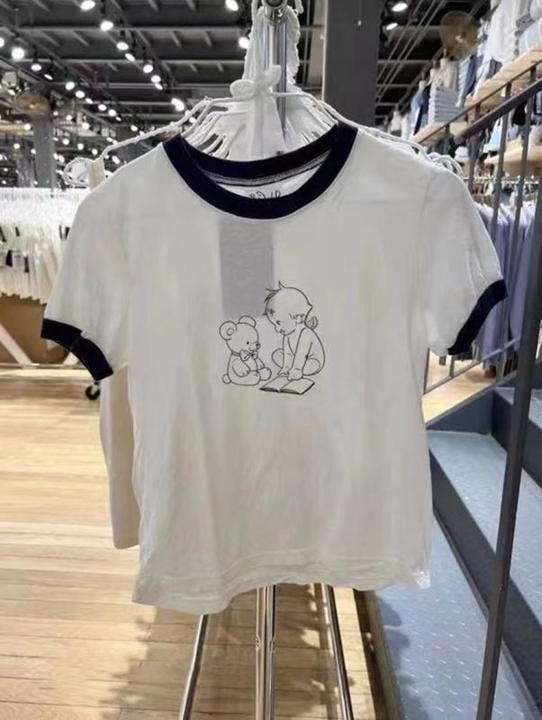 ・カテゴリ: Tシャツ・スタイル: カジュアル、清新風・主な素材: 綿70%以上80%未満・ネックライン: クルーネック・袖丈: 半袖・袖型: レギュラースリーブ・シルエット: スリムフィット・柄: プリント・カラー展開: 画像色・サイズ展開: フリーサイズ