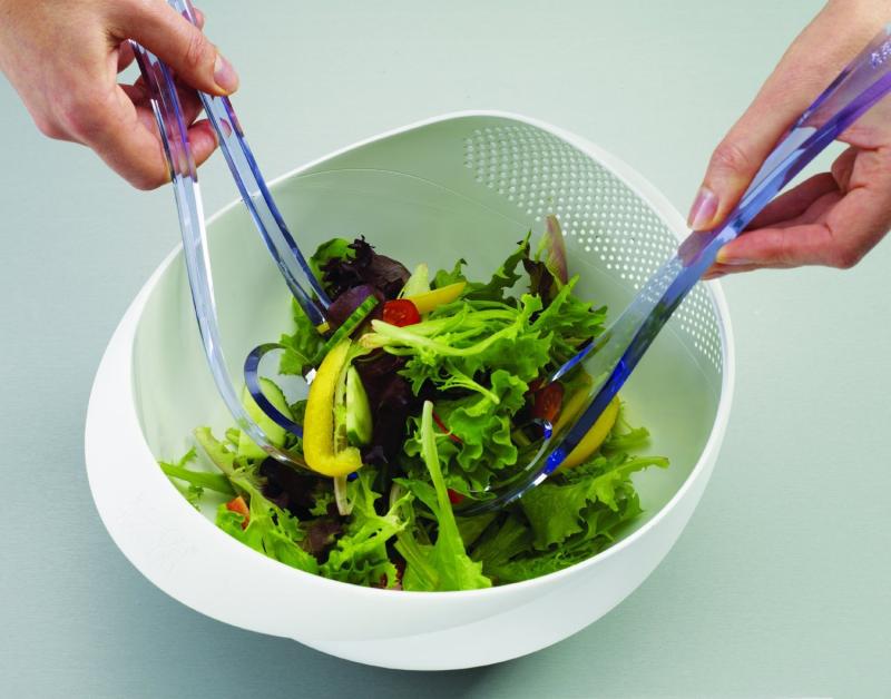 【正規品】 Joseph Joseph (ジョセフ ジョセフ) 水切りできるボウル プレップ&サーブ スモール 1.8L ホワイト 400663