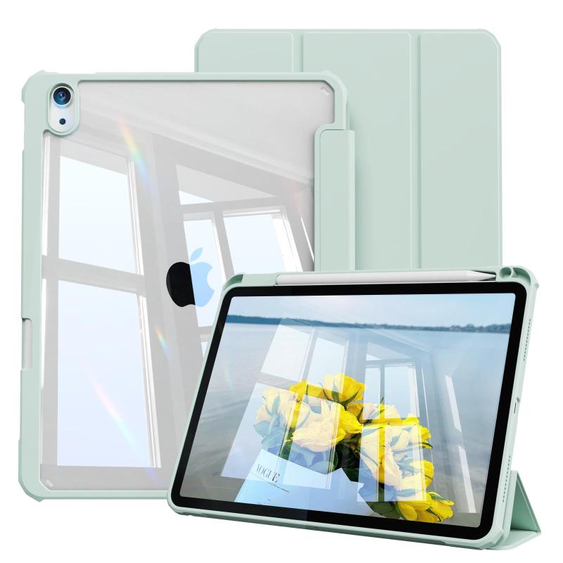 KTGGHG iPad Air 11インチケース 第7/6世代(M3/M2 2025/2024) iPad Air 第5/4世代 (2022/2020)透明バックカバー