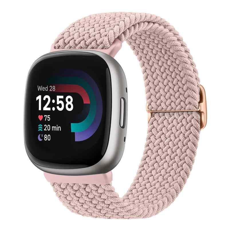Rakuten - 弾性編組ソロループバンド with Fitbit Versa 3 バンド fitbit versa 4用ベルト Fitbit Sense バンド 交換ベルト女性&男性用 調整可能交換リスト