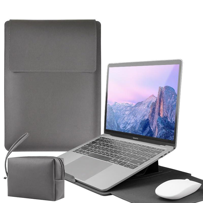 Ryo YXL ノートパソコンスリーブケース スタンド機能とマウスパッド機能付き ラップトップ インナーバッグ 薄型 ノートPC 収納ケース 耐衝撃 耐荷重 タブレットPC ケース