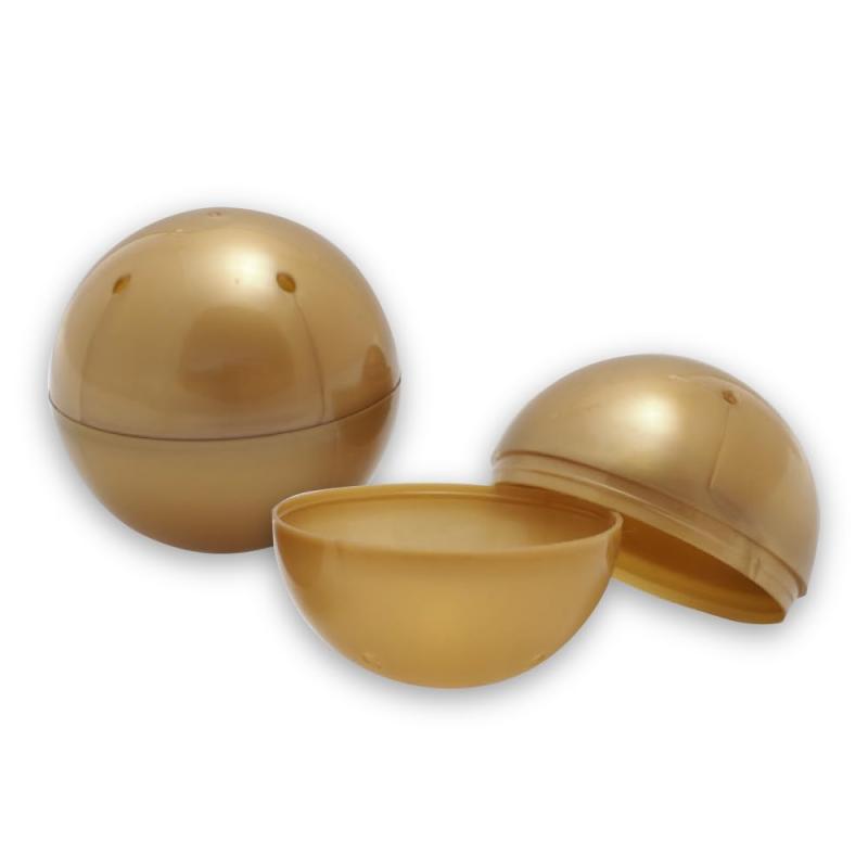 Gacha Gacha - あミューズ 75mm 空カプセル 50個入 ゴールド 日本製 ガチャガチャ カプセルトイ自販機用　カプセル 外径高さ約74mm×約75mm