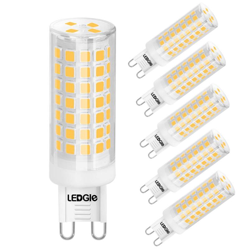26 mm Cfl - LEDGLE G9口金 LED電球 調光可(範囲1％-100％) 8W 110V 電球色3000K ハロゲン電球80W相当 700LM 全配光タイプ 省エネ 長寿命 6点セット