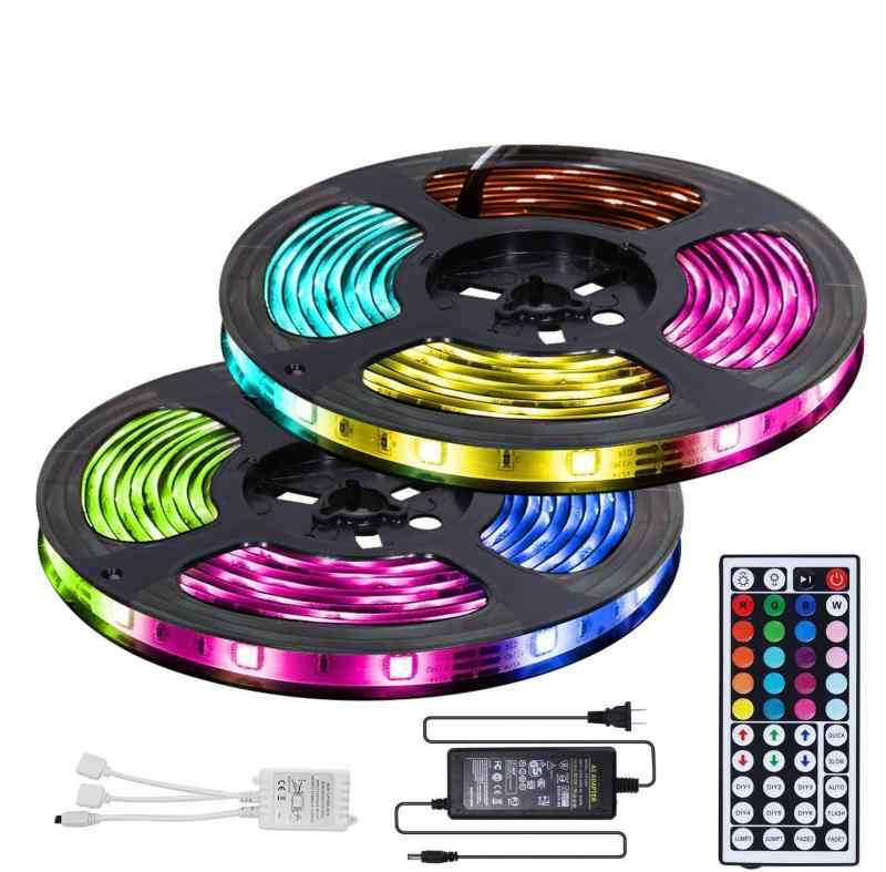 乐天商城 - didaINT LEDテープライト LEDテープ型 防水 5050両面テープ10 m 300ストリップライトRGB 300leds / mカラー選択可能 正面発光 切断可能 44キーリモコン操作 5 A/12V高輝度 テープ型